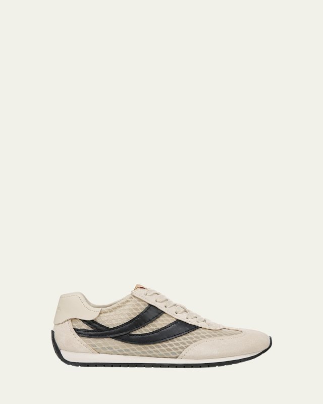 Oasis Net Leather Low-Top Sneakers